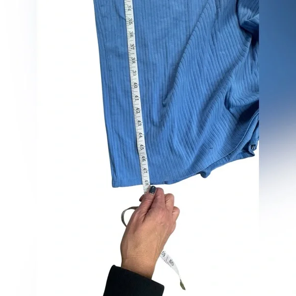 H&M MAMA Womens Ribbed Sleeveless Dress Light Blue Size Large Maternity 0081 - Picture 6 of 7